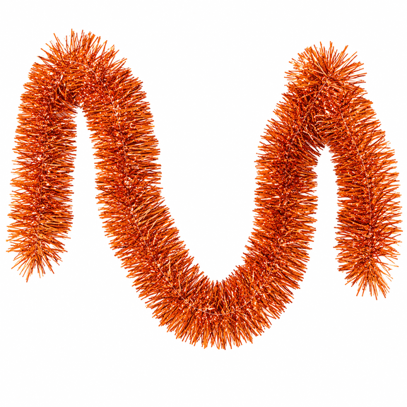 Thanksgiving Decorations Garland, 78.74 Inch Orange Tinsel Ribbon Streamer for Fall Party Home Courtyard Door Mantel Decor