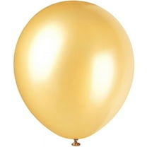 Latex Pearlized Balloons, Gold, 12in, 8ct