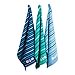 thumbnail image 3 of Design Imports Ensemble de Torchons Brodés Bleu Mer de 3, 3 of 4