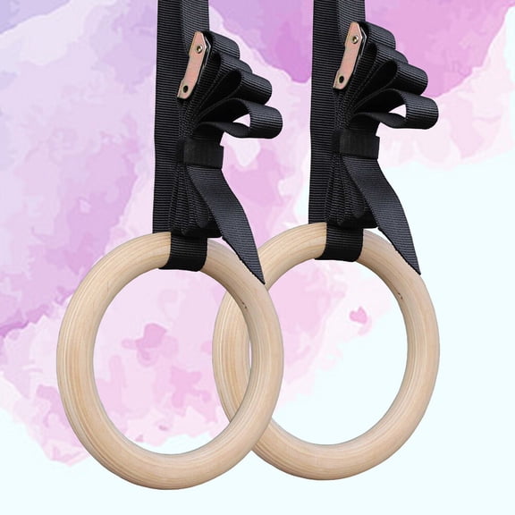 KALLORY 1 Pair Gymnastic Rings for Home Gym and Training Accessories