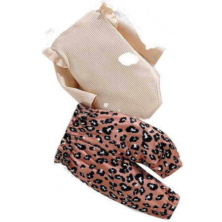 

Cute Leopard Print Round Neck Long Sleeve Multicolor Baby Sets (Baby s)