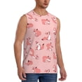 thumbnail image 2 of Bixox Men's Fox Printed Shirt Sleeveless Fitness Tank Top-3X-Large, 2 of 5