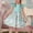 Mint Green A, variant on SGFCWSX Girls Dress Flutter Sleeve Cute Bunny Print Summer Casual A-Line Dress for Teens Khaki Size 13