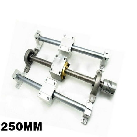 

Leke Horizontal 150/250/350mm T8 Dual Lead Screw Rod Linear Rail Support Guide Set