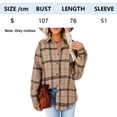 thumbnail image 2 of Dinheiro Blusa de manga larga con cuello largo y botones para mujer (caqui), S,, 2 of 5