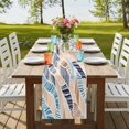 thumbnail image 4 of Table Runners 90 Inches Long Dress Scarves, Ombre Blue Brown Farmhouse Coffee/Dining/Kitchen Table Runner for Living Room, Summer Abstract Coastal Ocean Beach Wave 13x90 Inch, 4 of 9