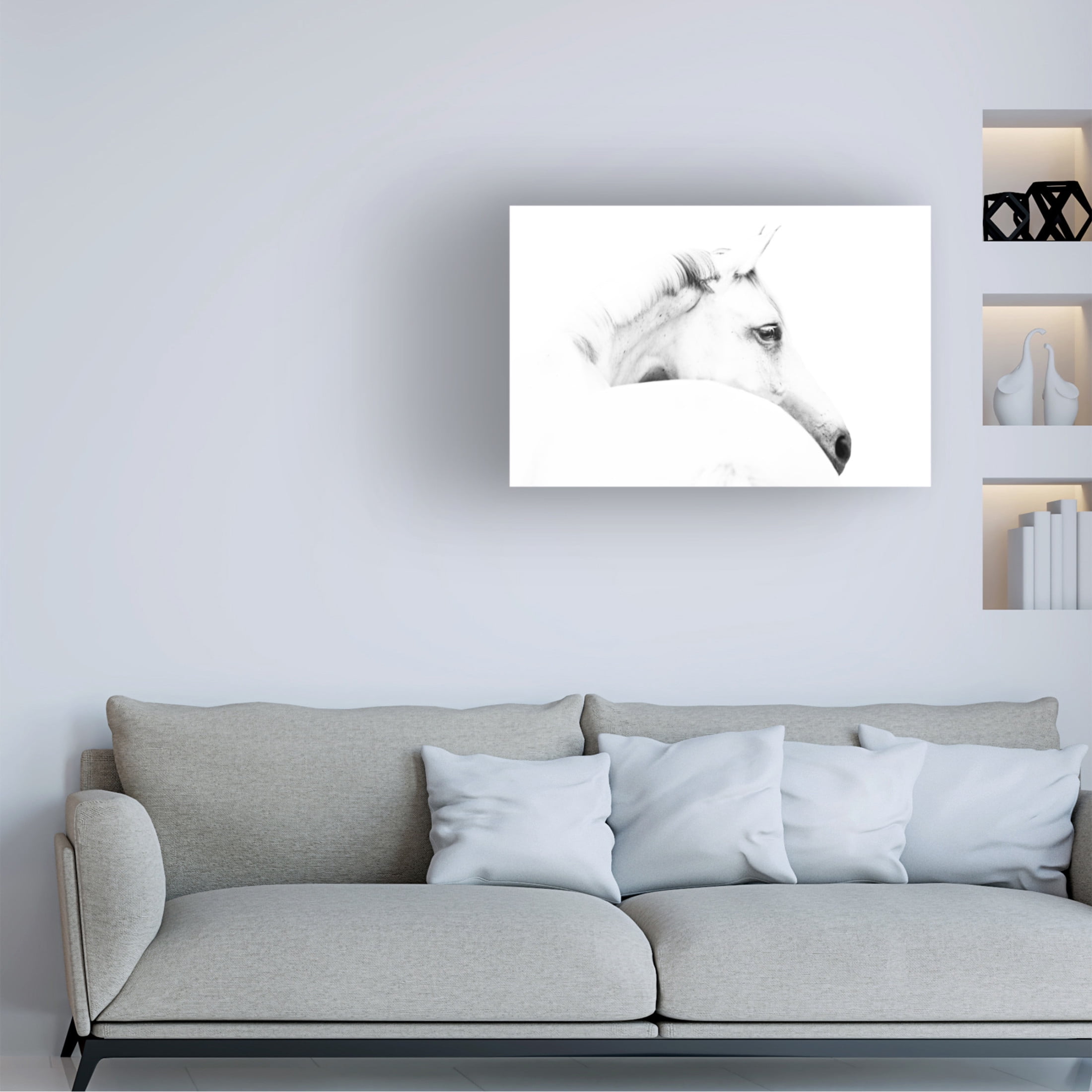 Trademark Fine Art Ulrike Leinemann Horse And Minimalism Canvas Wall Art
