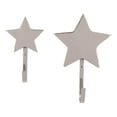 thumbnail image 4 of Decode Set of 2 glam 6 and 9 Inch stainless steel star wall hooks, 4 of 5