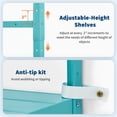 thumbnail image 3 of 5-Tier Metal Storage Rack - Home Shelving Unit with Adjustable Height,  for Garage, Kitchen, Office - 35" W x 12" D x 68" H Industrial Utility Shelf - Light Green, 3 of 9