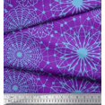 thumbnail image 3 of Soimoi Purple Rayon Fabric Artistic Geometric Print Sewing Fabric Yard 42 Inch Wide, 3 of 5