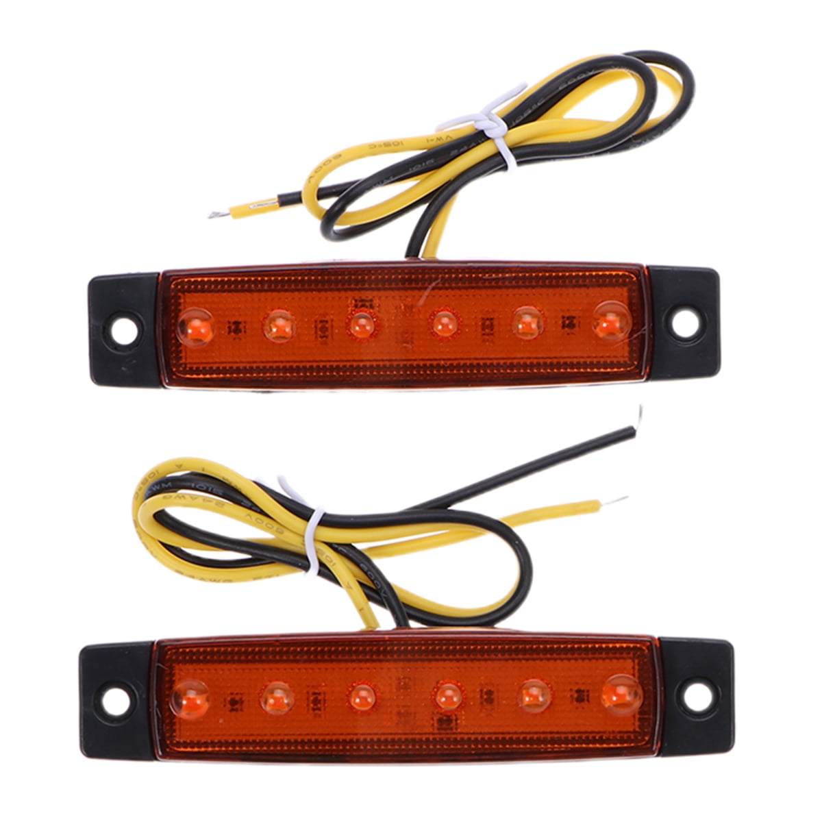 UWDESY 10 Pieces 2.5 Inch LED White Side Marker Lights Oval Signal Lights, Trailer