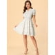 thumbnail image 3 of Vestido Con Botones Y Cuello En V Con Estampado Floral Y Volantes Para Mujer Blanco M, 3 of 6
