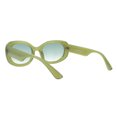 thumbnail image 3 of Womens Oval Rectangular Sunglasses Vintage Retro Fashion UV 400 Green, 3 of 4