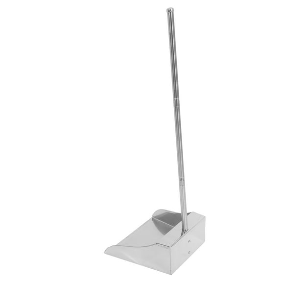 STOBOK No Stoop Dustpan Stainless Steel for Home Cleaning Ergonomic Handle