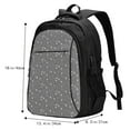thumbnail image 5 of Pofeuu Airplane Routes Around The World Print Storage Laptop Backpack with USB Charging Port[Water Resistant] College Computer Bookbag Fits, 5 of 7