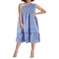 thumbnail image 2 of Robe Mère et Fille Sans Manches à une Épaule, Robe d'Été à Fleurs, 2 of 9