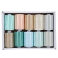 thumbnail image 1 of Juego de 10 rollos de hilos de coser, hilos de Pagoda de colores para el hogar, accesorios hechos a mano 402 (combinación de colores fríos), 1 of 5