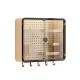 thumbnail image 2 of Gabinete de Almacenamiento para Baño Montado en la Pared con Puertas Dobles y Tablero Perforado, Organizador Multifuncional para Tocador y Ducha, 2 of 6