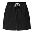thumbnail image 5 of Havenre Men's Casual Shorts Big and Tall Elastic Waist Drawstring Lightweight Outdoor Summer Beach Work Shorts with Pockets Hiking Shorts Black XL, 5 of 6