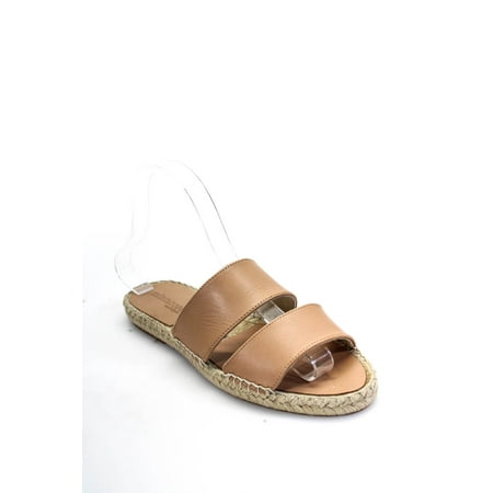 

Mint & Rose Womens Oia Vaqueta Espadrille Slides Beige Leather Size 37 6.5