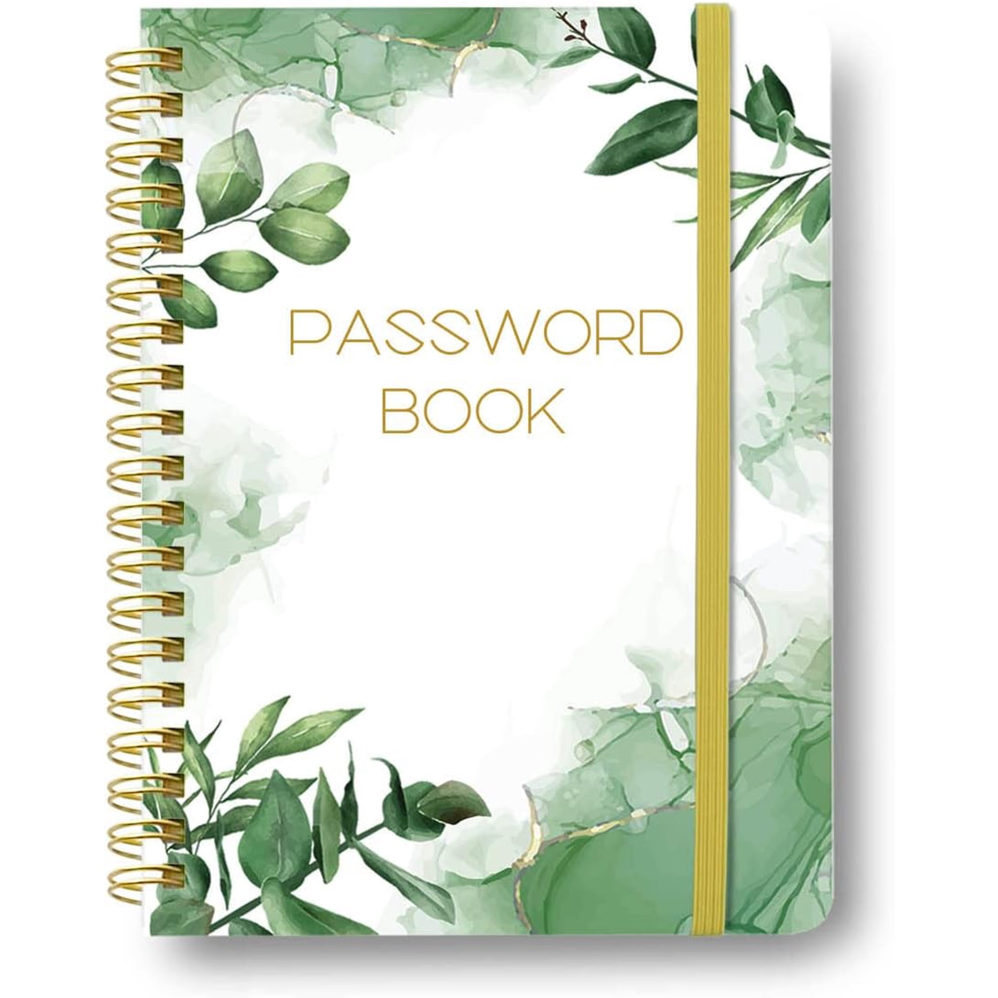 Password Book with Alphabetical Tabs - Spiral Password Notebook for Internet & Computer Login, Recording Website, Usernames, Passwords. Password Keeper for Home or Office, 5.1 x 6.9 IN