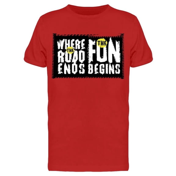 Where The Road Ends.. Sticker Tee Men's -Image by Shutterstock