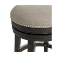 thumbnail image 4 of Alaterre Furniture Clara Swivel Backless Counter Height Wood Stool, Dark Brown and Beige, 4 of 6