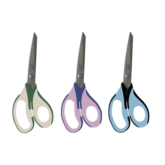 LIVINGO 3-Pack Colorful Titanium Scissors – Office, Home & Craft Set