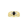 thumbnail image 1 of RYLOS Men's Rings 14K Yellow Gold Classic 7X5MM Oval Gemstone & Diamond Ring Onyx October Birthstone Rings For Men, Gold Rings Size 10, 1 of 7