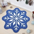 thumbnail image 2 of Bath Mat Christmas Snowflake Shape Floor Rug Slip Resistant Absorbent Bathroom Rug Plushie Water Absorbent Floor Pad, 2 of 9