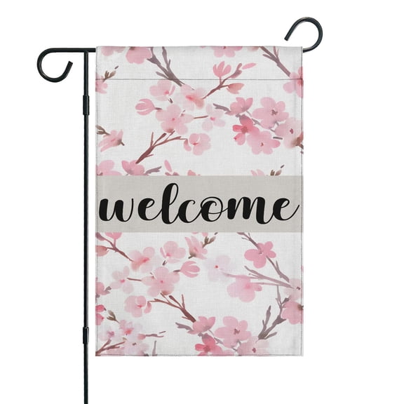 Spring Summer Multicolored Flower Leaves Garden Flag 12.5x18 Inch Double Side for Outdoor Courtyard Garden Decor Flowers Welcome Holiday Flag for Outside Decoration