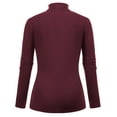 thumbnail image 6 of Hanna Nikole Women Plus Size Basic Mock Neck Slim Fitted Long Sleeve Pullovers Tee Tops (16W-24W), 6 of 7