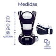 thumbnail image 4 of Canguro Porta bebe Mochila Multifuncional con asiento Color Azul Marino, 4 of 6