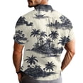 thumbnail image 4 of Domuza Hawaiian Tropical Shirt Men Short Sleeve Stylish Casual Button Down T Shirt Lounge Vacation Lightweight Relaxed Fit Tops White 5XL, 4 of 7