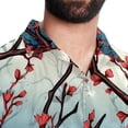 thumbnail image 5 of Tree Men's Short Sleeve Button Down Beach Shirts, Casual Printed Summer Unisex Tops, 5 of 6
