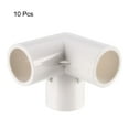 thumbnail image 3 of Accesorio de codo resistente de 3 vías Uxcell, 0.79" de diámetro interior, accesorios de esquina en forma de T, blancos, 10 piezas, 3 of 3