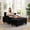 Black, variant on Fluffy Corduroy Storage Armrest Sofa,Single Versatile Seat with Ottoman,Cup Holder,Bluetooth Speaker,USB Ports,180°Rotating Table Board,For Living Room,Bedroom and Apartment