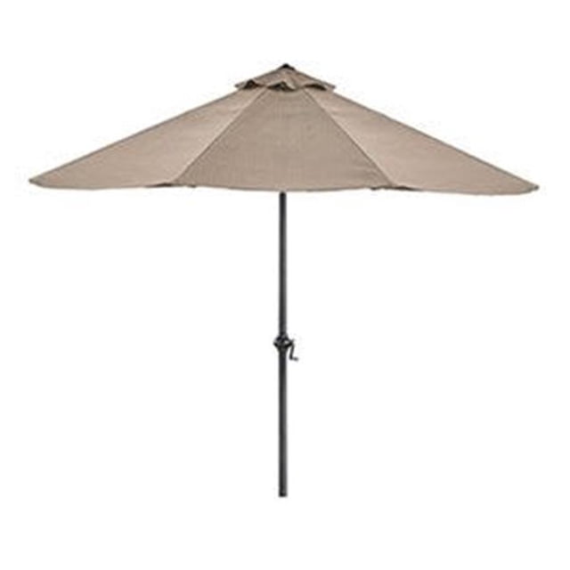 J & J Global Parasol Taupe en Acier de 9 Pi