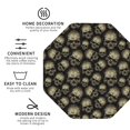 thumbnail image 3 of Yiaed funny Retro Skull Print Leather Coasters for Drinks - Cup Coasters Coffee Table Kitchen Table Bar, Home & Office Gifts Handmade Drink Coasters-Octagon, 3 of 6
