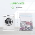 thumbnail image 3 of Large Mesh Washing Bag 43 x 35 in XL Laundry Washer Machine Net Protector for Travel Camp College Student Dress Bedding Blanket Sheet Don't Drying, Melting 140-176℉ Blue, 3 of 4