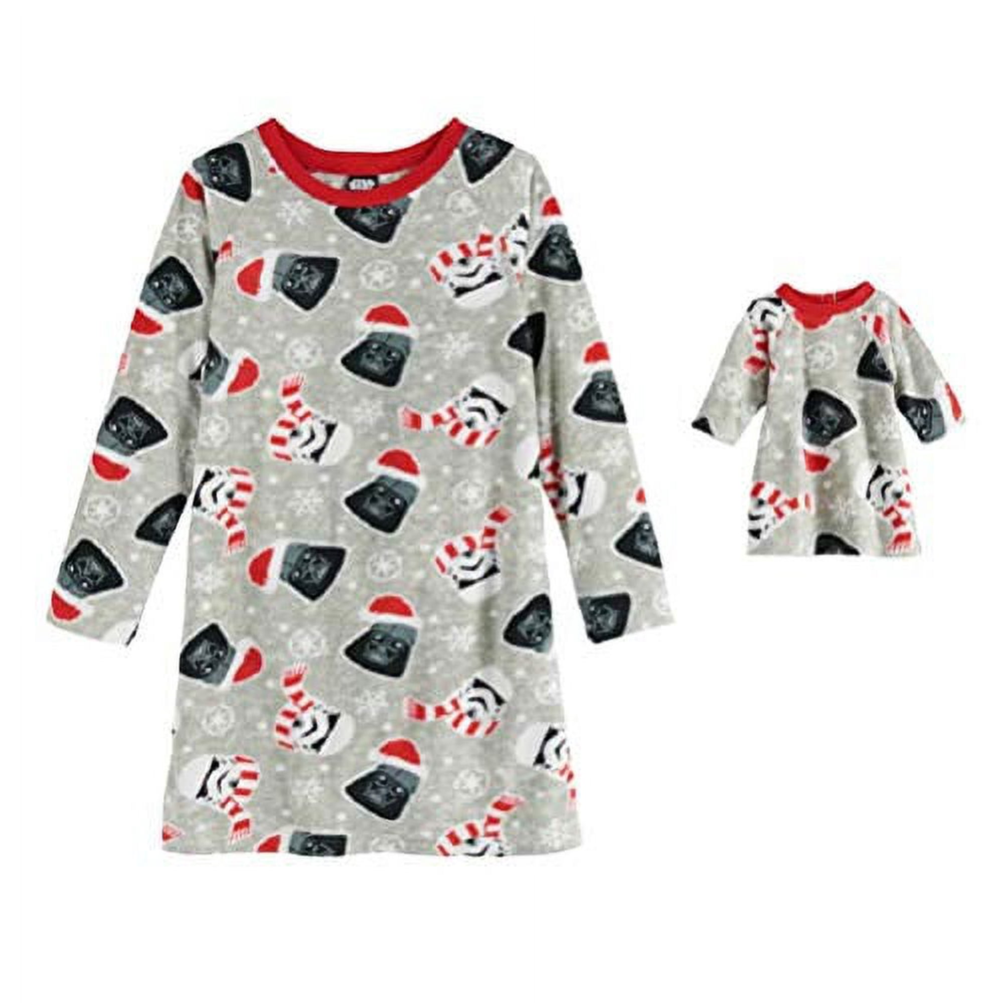 Girls Star Wars Stormtrooper Fleece Nightgown with Doll Gown Size 6