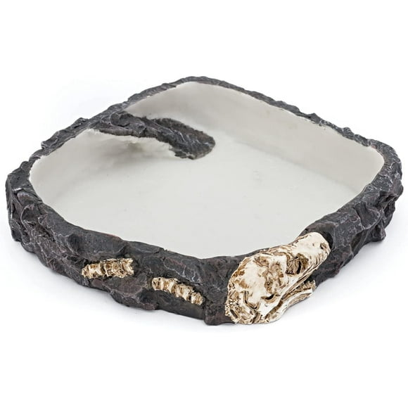 Penn Plax Fossil-Rock Food/Water Dish