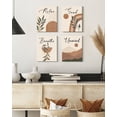thumbnail image 5 of Drsoum Bohemia Plant Art Wall Decor Natural Framed Boho Wall Printing Abstract with Leaf & Sun Lines Bedroom Living Room Decor 8x10in4pcs, 5 of 6