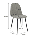 thumbnail image 5 of Comedor 4 Sillas Gris con Mesa Redondo Transparente - Homemake Furniture, 5 of 5