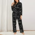 thumbnail image 2 of Fotbe Not All Who Wander Are Lost2 Pattern Long Sleeve Pajama Set for Women,Sleepwear Set,2-piece Loungewear Set,Soft PJs Comfy Nightwear with Pockets -Medium, 2 of 7