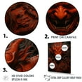 thumbnail image 3 of Designart "Fiery Flame Of Hindu Asura Demons I" Hinduism Floater Framed Wall Art Living Room, 3 of 5
