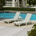 thumbnail image 5 of WestinTrends Malibu 3 Pieces Chaise Lounge Set with Side Table, All Weather Poly Lumber Outdoor Lounge Chairs Set of 2 and End Table, Sand, 5 of 9
