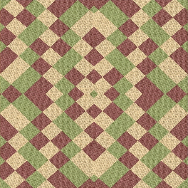 Ahgly Tapis d'Intérieur Lavable en Machine Carré Rouge Châtaigne Transitionnel, 8 Pieds Carré