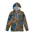 thumbnail image 3 of Sudadera con capucha con estampado tribal azteca antiguo retro para hombre, sudadera informal de calle en blanco y negro con estampado 3D, jersey de manga larga, 3 of 5
