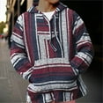 thumbnail image 2 of Mexican Hoodie Hippie Surf Poncho Sweater Sweatshirt Pullover, 2 of 4